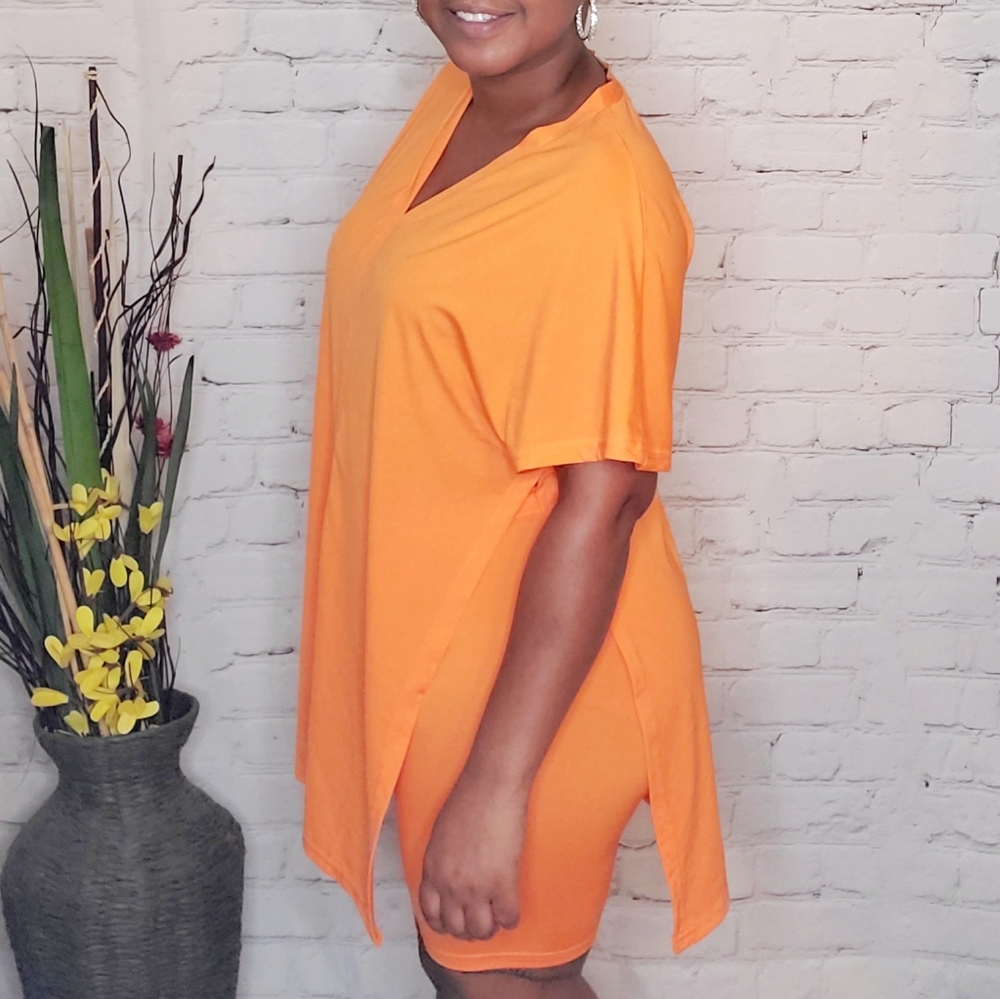 Nwt Orange Biker Set